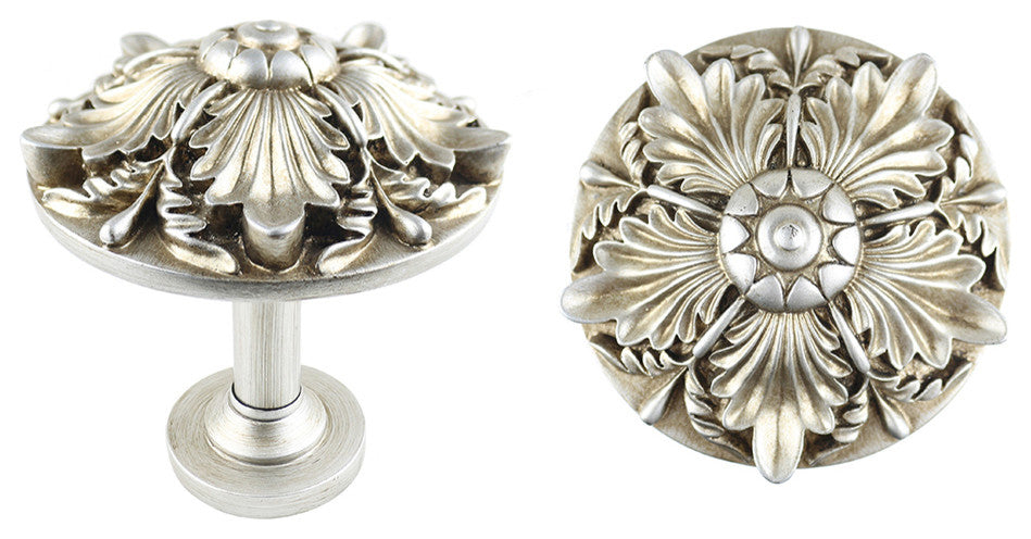 Large Brittany Drapery Holdback Medallion, Pewter