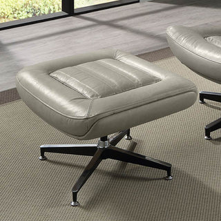 Piran Ottoman Twilight Top Grain Leather