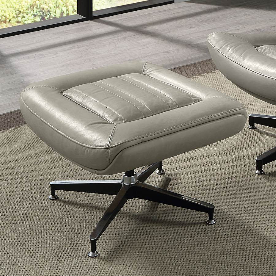 Piran Ottoman Twilight Top Grain Leather