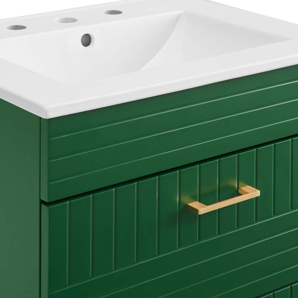 Daybreak 24" Bathroom Vanity, Green White