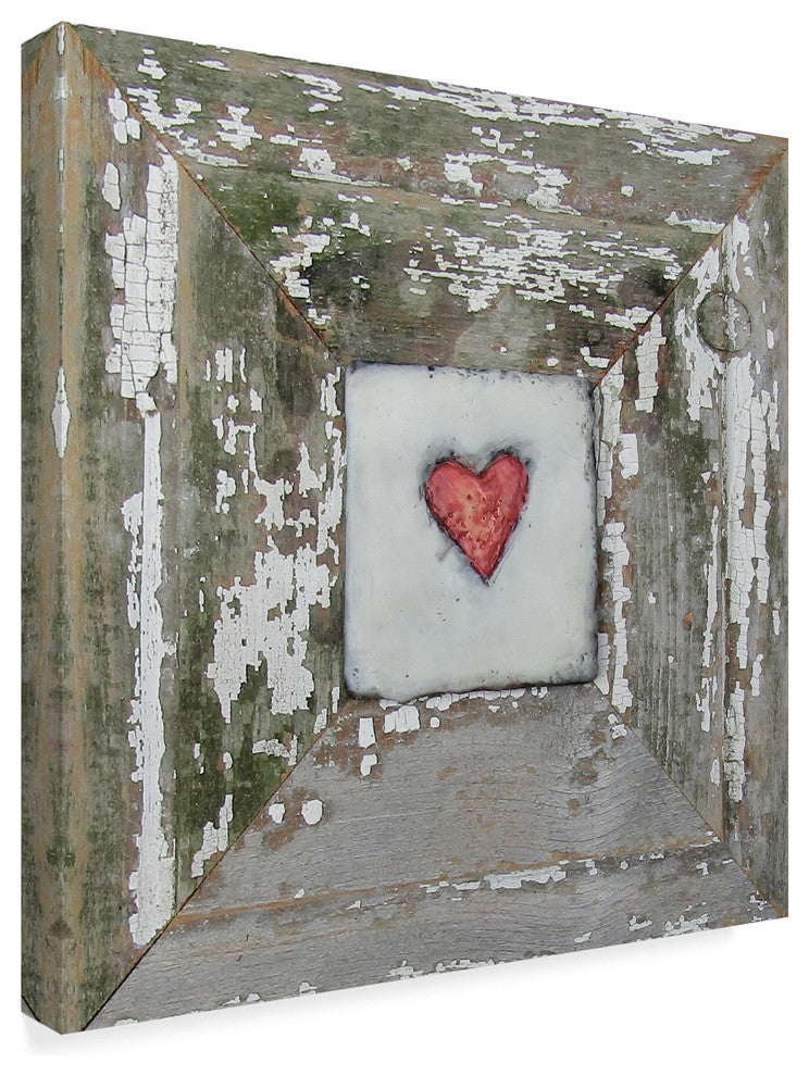 "Hearts Desire Distressed White" by lovISart, Canvas Art