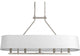 Cherish 5-Light Linear Chandelier Brushed Nickel White Linen Shade