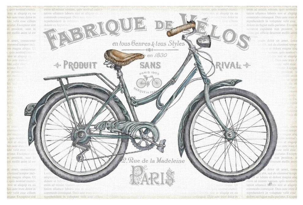 "Bicycles I" Digital Paper Print by Daphne Brissonnet, 20"x14"