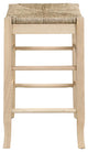 Square Rush Backless Counter Bar Stool, Blonde Oak