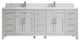 Cambridge 84 Double Sink Bath Vanity in Coventry Gray 1.5" Calacatta Laza