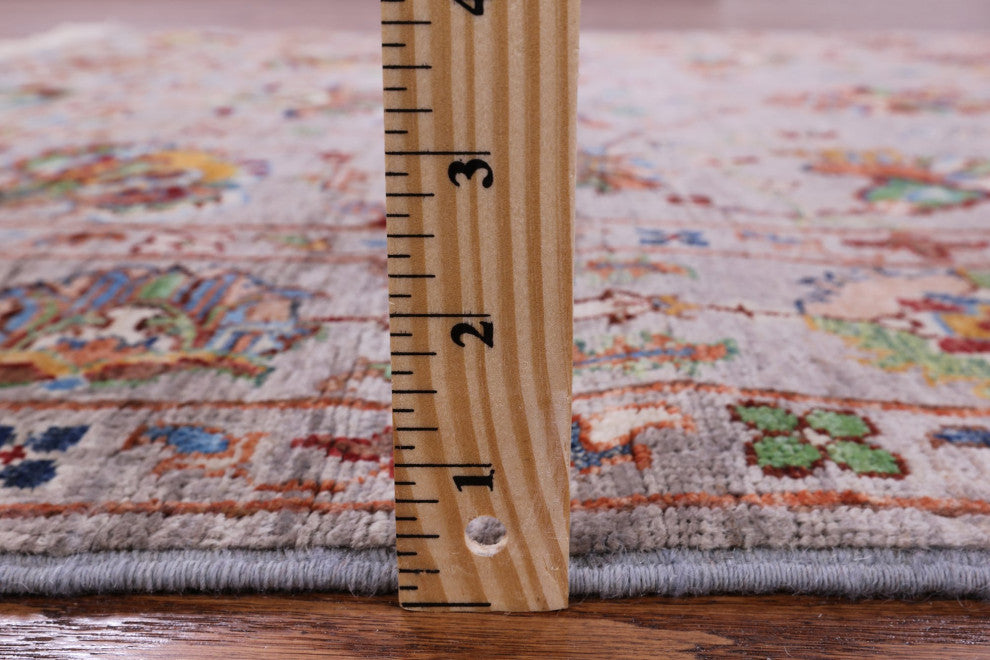 4' 2" X 5' 11" Hand-Knotted Persian Tabriz Wool Rug Q10224