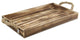 Brown Wooden Tray With Rope Handles