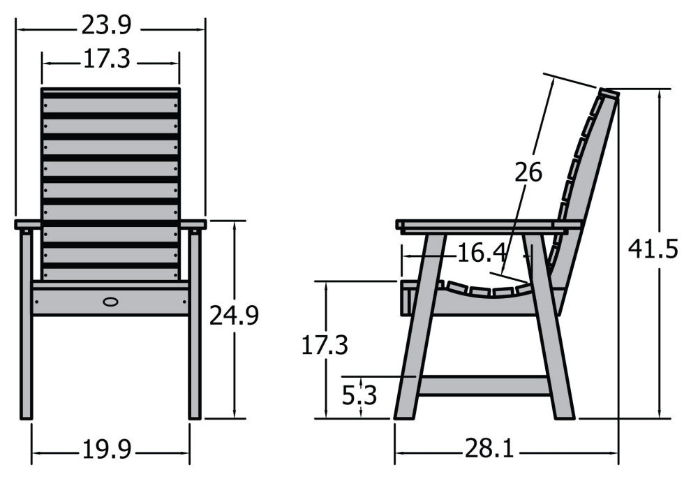 Weatherly Armchair, Eucalyptus
