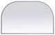 Metal Frame Arch Mirror 39X24 Inch, Silver