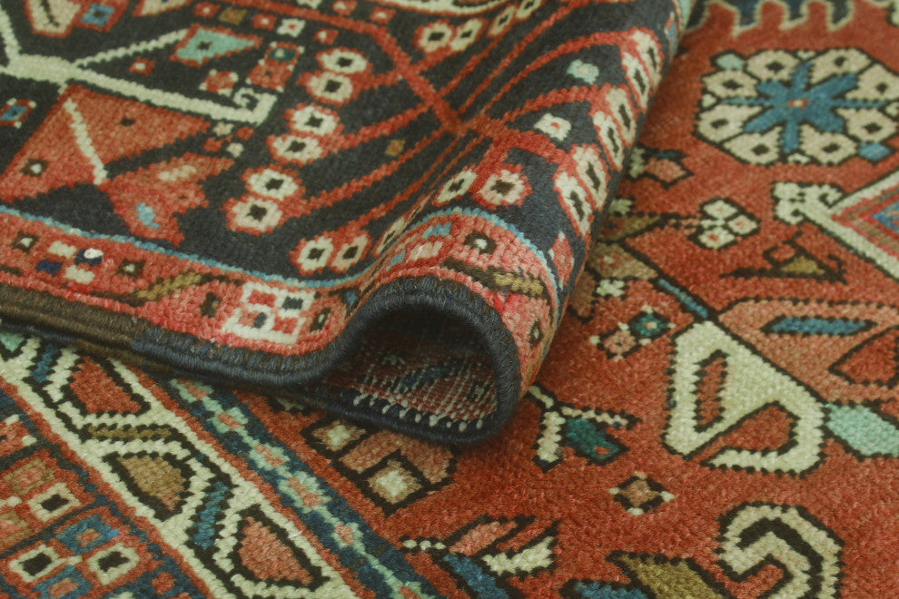 Fine Vintage Heriz Bickford Rust/Charcoal Runner, 5'0 x 12'1