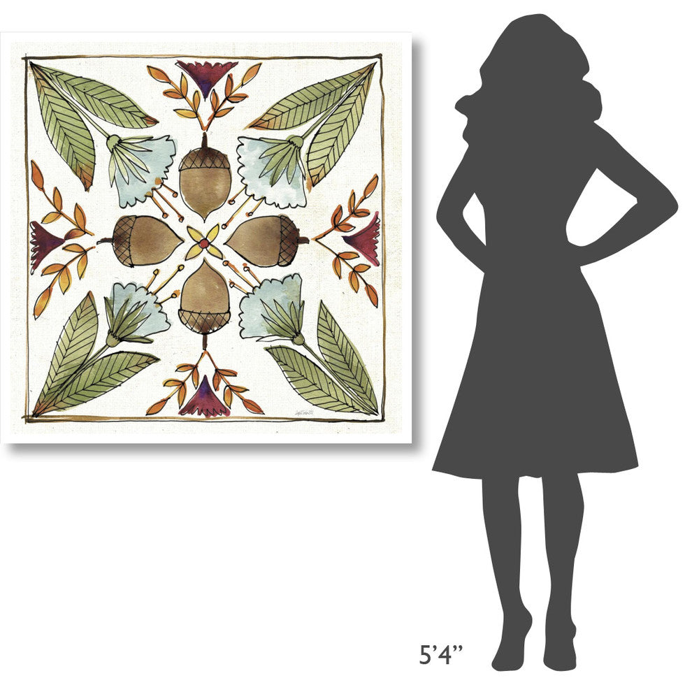 "Festive Foliage VII" Digital Paper Print by Anne Tavoletti, 42"x42"