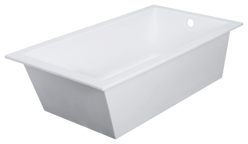 Sparta Drop-In Soaker Tub, Satin White