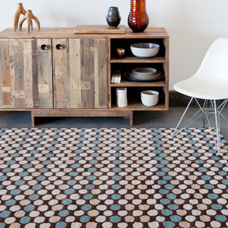 Allie Geometric Circles Contemporary Area Rug, 8'x10'