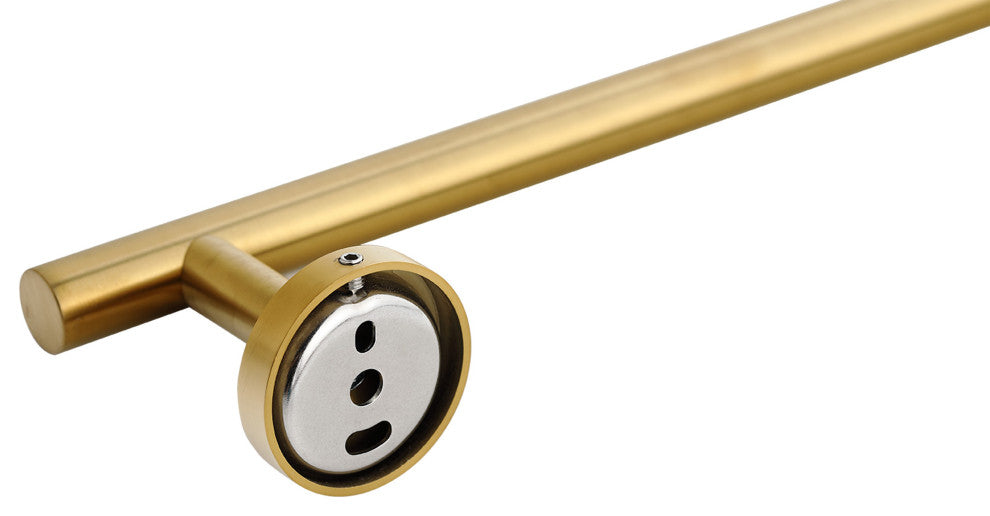 Elizabeth 24 in. Wall Mounted Towel Bar in Brass Gold