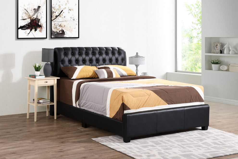 Bed, Black, Full