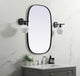 Metal Frame Oval Mirror 24X36 Inch, Black