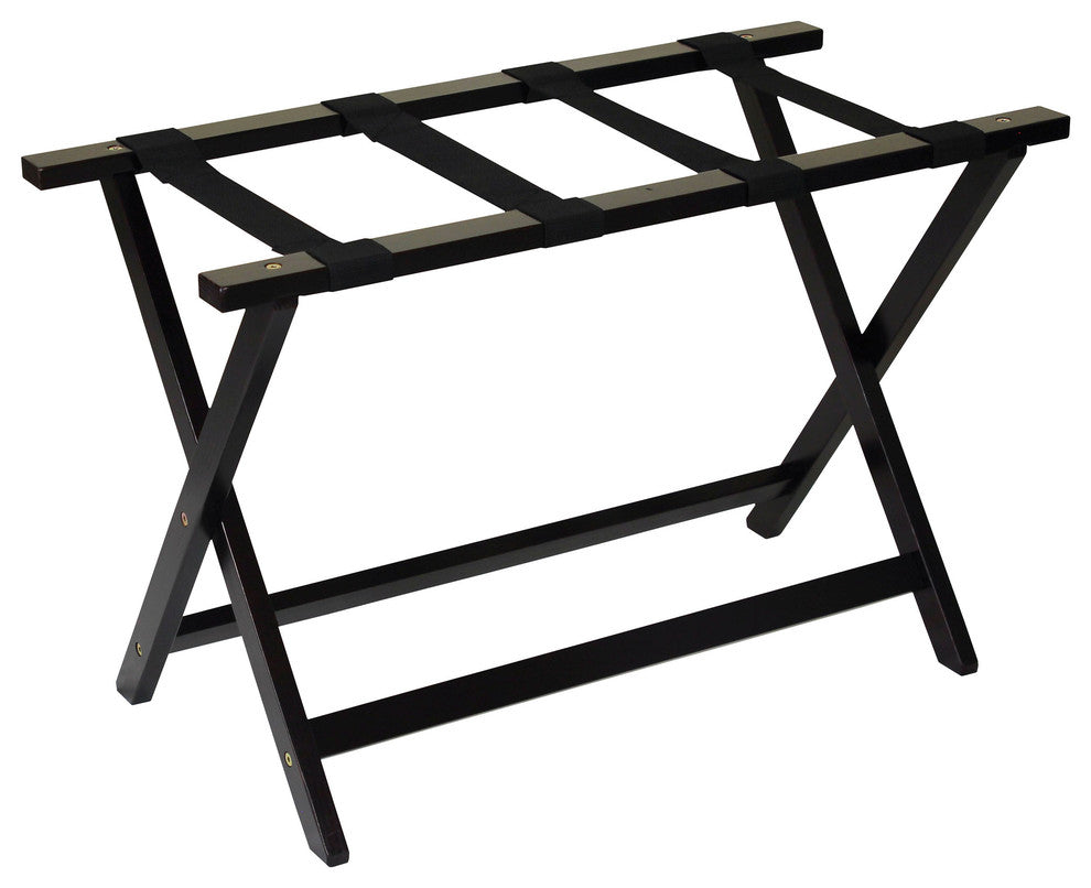Heavy Duty 30" Extra Wide Luggage Rack, Espresso
