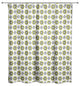 Green Flower Pattern Shower Curtain