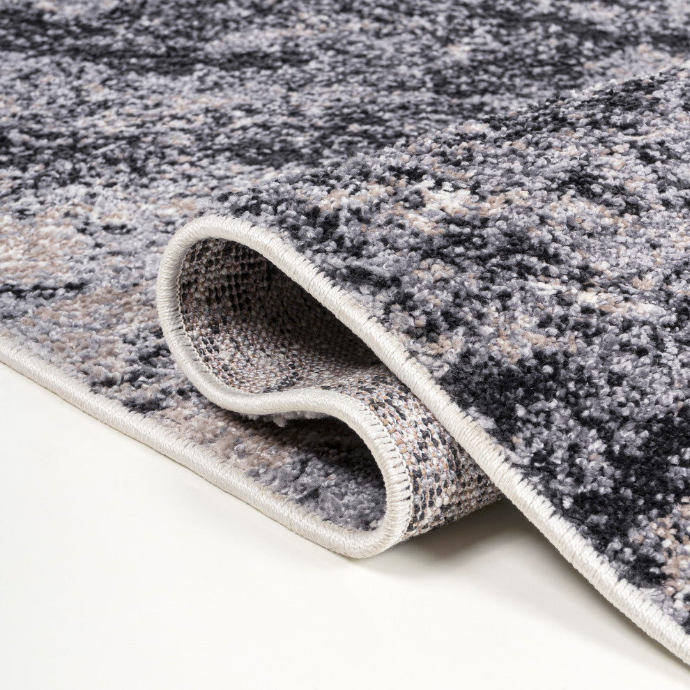 Kassia Contemporary Glam Abstract Marble Area Rug