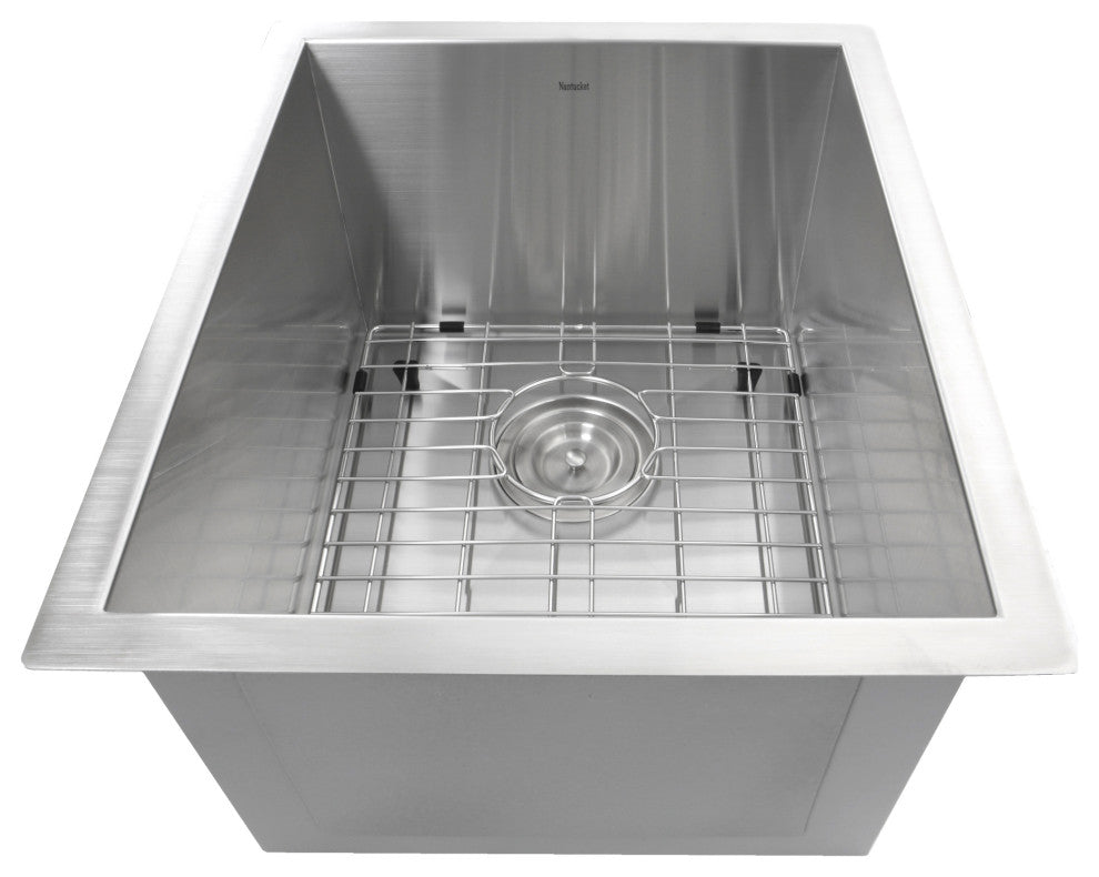 Nantucket Sinks 15" Pro Series Zero Radius Undermount Stainless Bar/Prep Sink