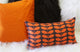 Pillow Decor - Mid-Century Modern Orange Throw Pillow 12x20