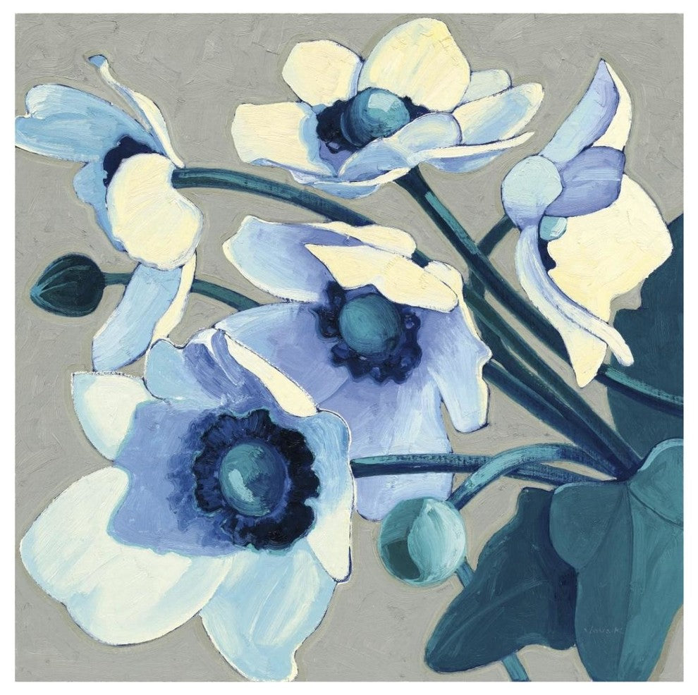 "Anemones Japonaises III" Digital Paper Print by Shirley Novak, 42"x42"