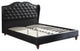 Benzara BM171718 Magnificent Leather Upholstered Eastern King Size Bed Black