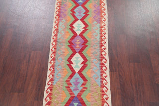 Turkish Southwestern Kilim 7' Oriental Runner Rug Flat-Woven, 6'7"X2'4"