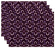 Trumpet Flower Geometric Print Placement, Bordeaux, Set of 4