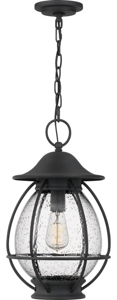 Luxury Craftsman Outdoor Pendant Light, Black Sand, UQL1474