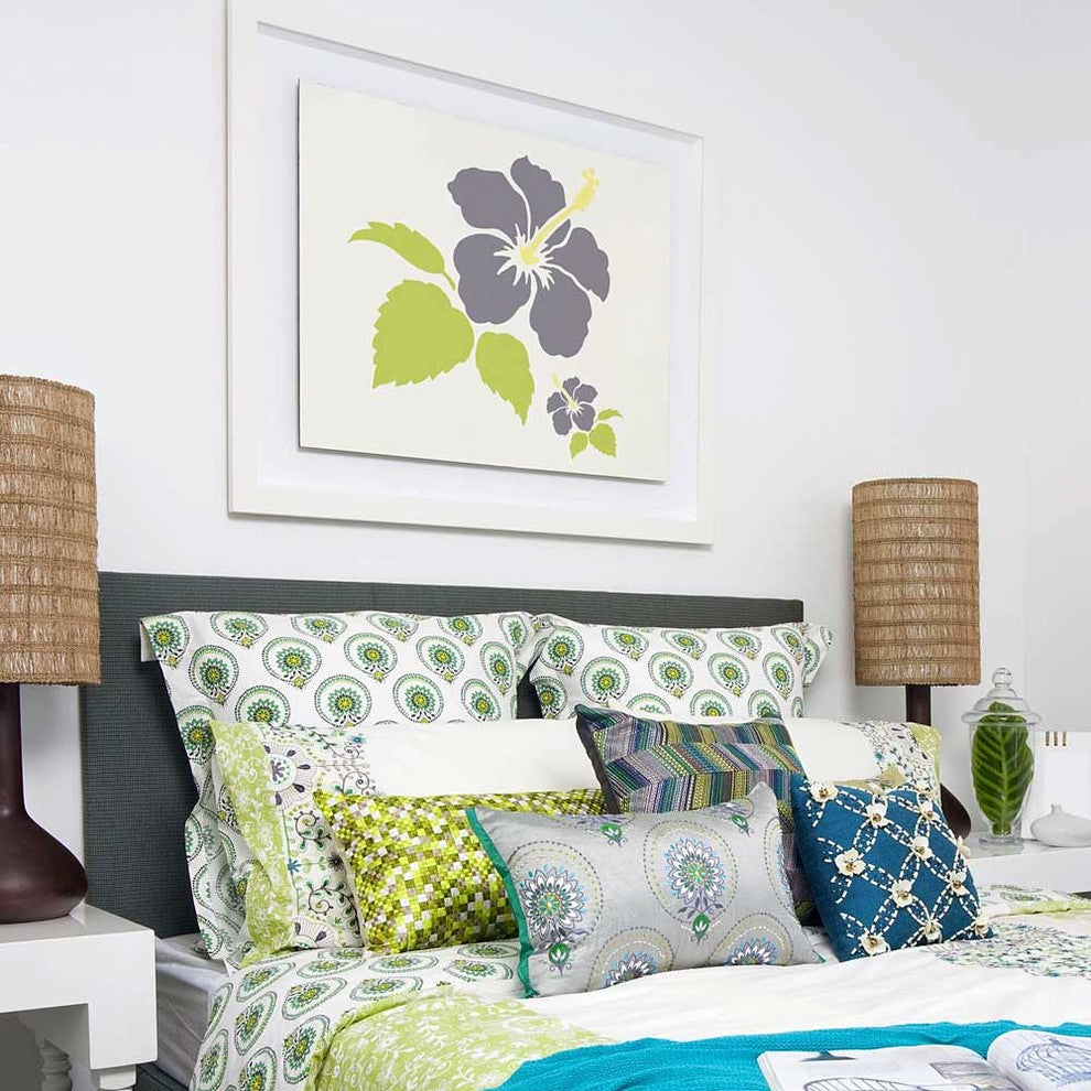 Hibiscus Wall Art Reusable Stencils For Trendy DIY Design, Large