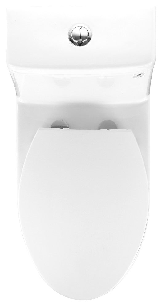 Ceramic Standard Comfortable Seat Height Elongated Dual Flush One Piece Toilet