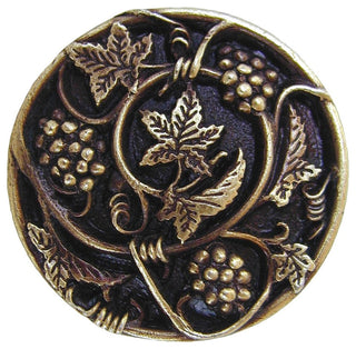 Grapevines Knob Antique Brass, Antique Brass