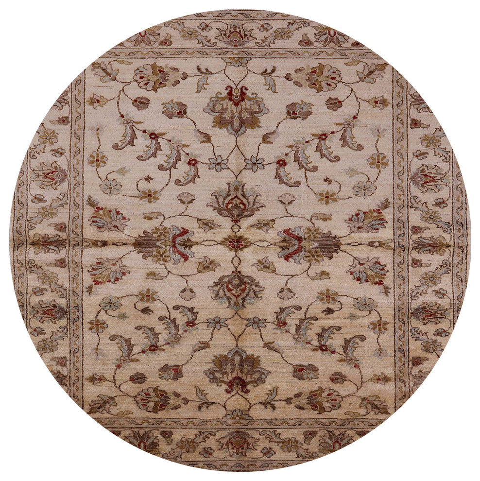 Ahgly Company Indoor Round Mid-Century Modern Area Rugs, 4' Round