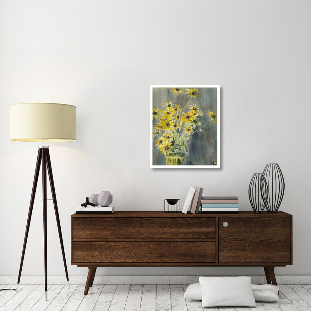 "Vase with Blackeyed Susans" Print by Hannah Borger Overbeck, 27"x32"