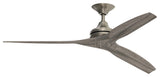 Fanimation Spitfire Ceiling 48" Ceiling Fan, Brushed Nickel/Weathered Wood Blade