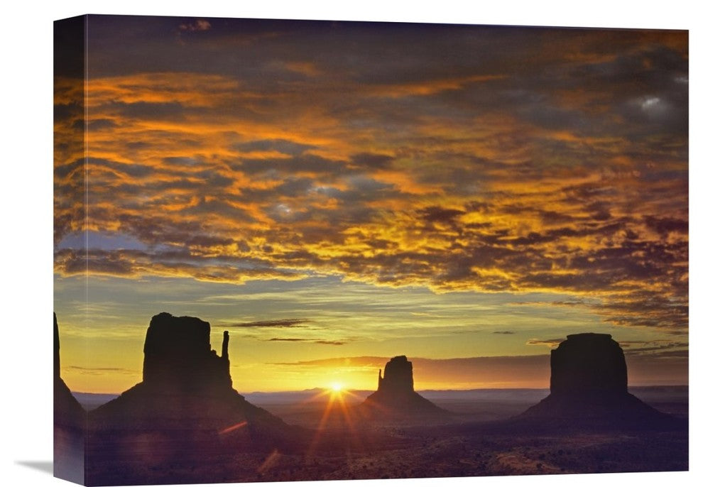 "The Mittens And Merrick Butte At Sunrise, Monument Valley, Arizona" Artwork