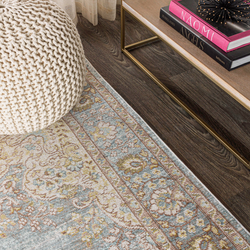 Goa Floral Medallion Traditional Area Rug, 5 X 8