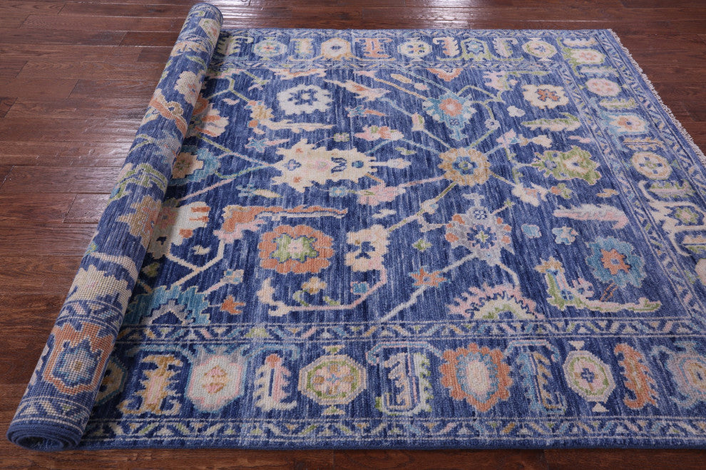 6' 0" X 9' 6" Handmade Turkish Oushak Wool Rug - Q15610