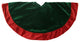 18" Green and Red Velveteen Mini Christmas Tree Skirt