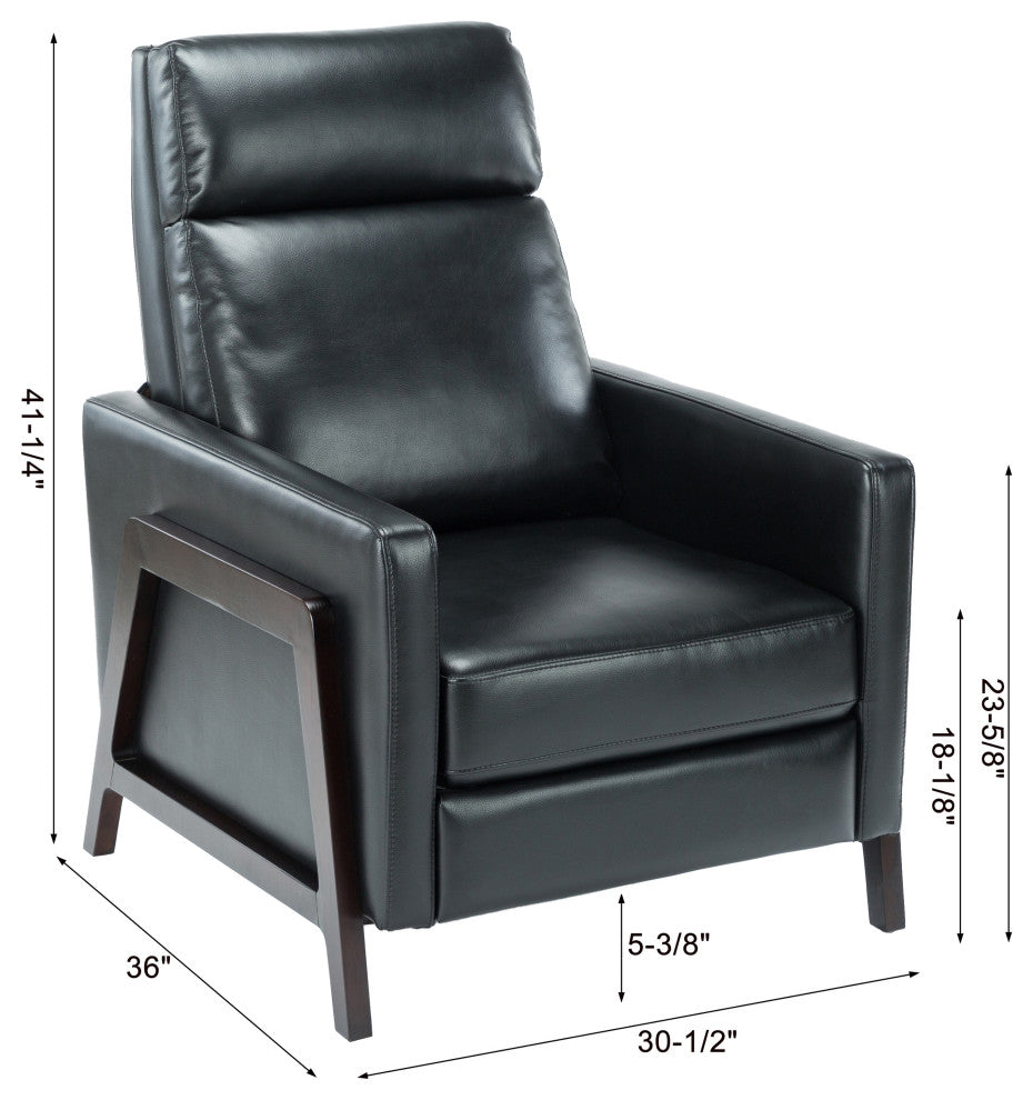 Maxton Push Back Recliner, Black