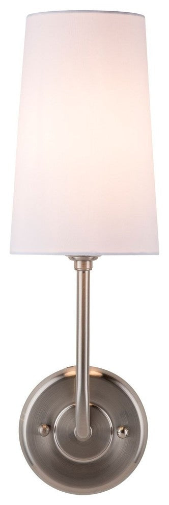 Forma Wall Sconce with Fabric Shade, Brushed Nickel