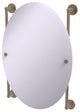 Prestige Skyline Oval Frameless Rail Mounted Mirror, Antique Pewter