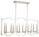 12 Light Casual Luxury Island Light by Kalco, Polished Nickel, 21"