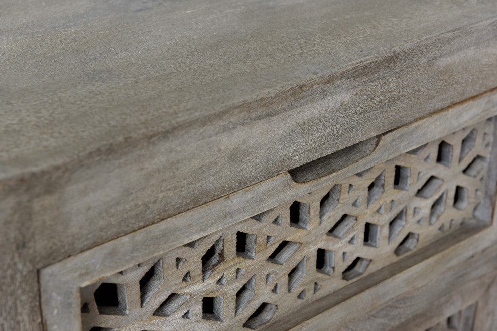 Halle 5-Drawer Hand-Carved Tall Chest