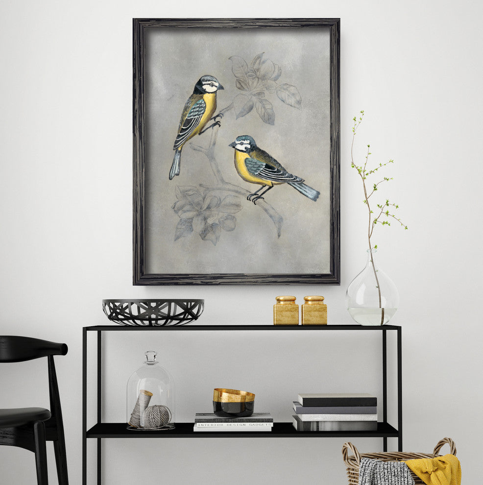 "Silvered Aviary I" Gallery Collection Framed Canvas Wall Art, 16"x20"
