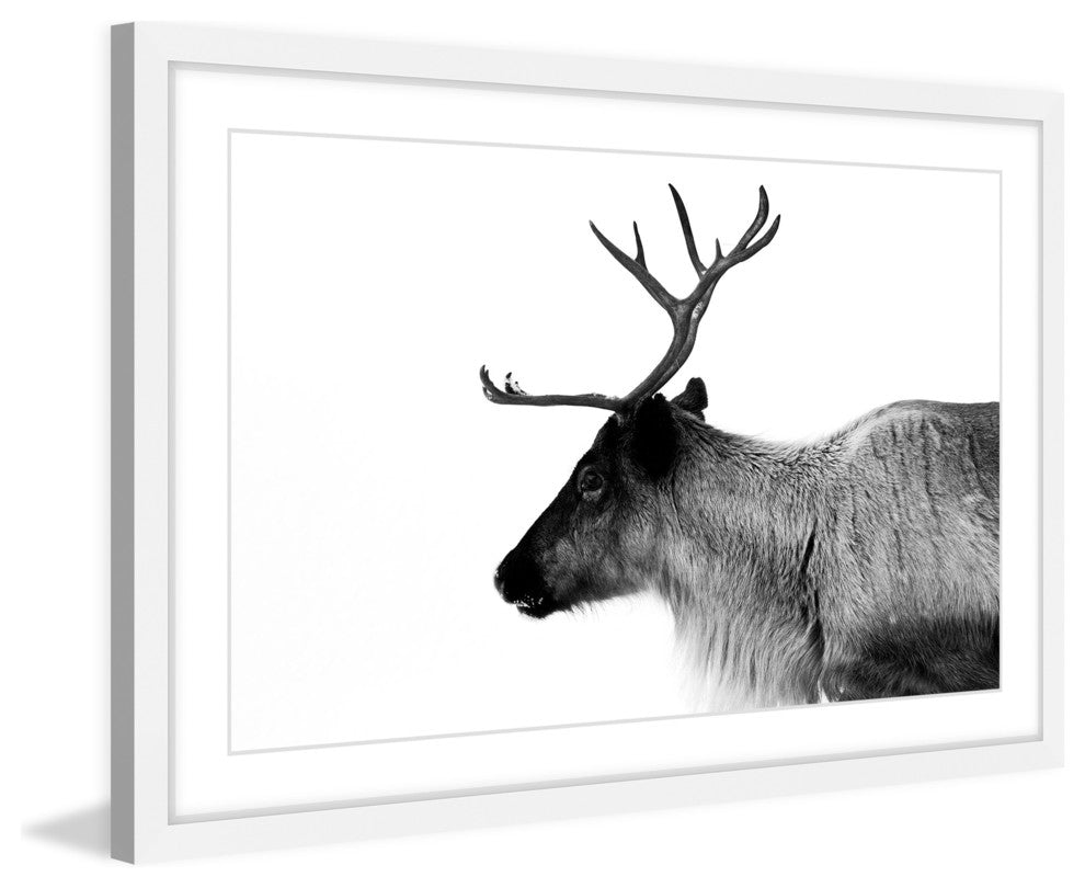 Marmont Hill, "Antler Profile" Framed Painting Print, 18x12