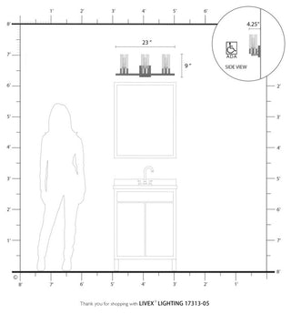 Carson 3 Light Polished Chrome Vanity Sconce