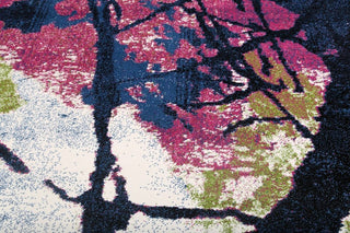 Agra Abstract Oriental Artistic Print Area Rug, Multi, 6x9'