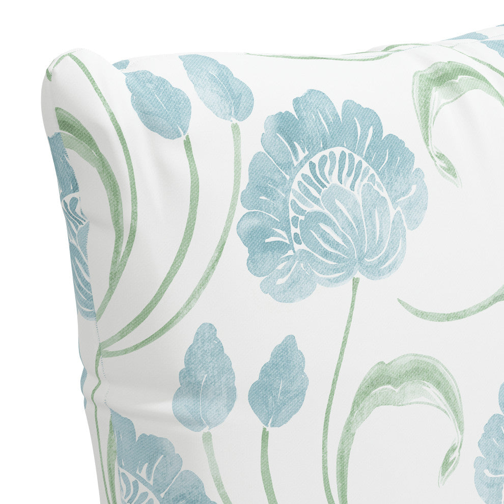 18" Decorative Pillow, Polyester Insert, Cleo Floral Sage